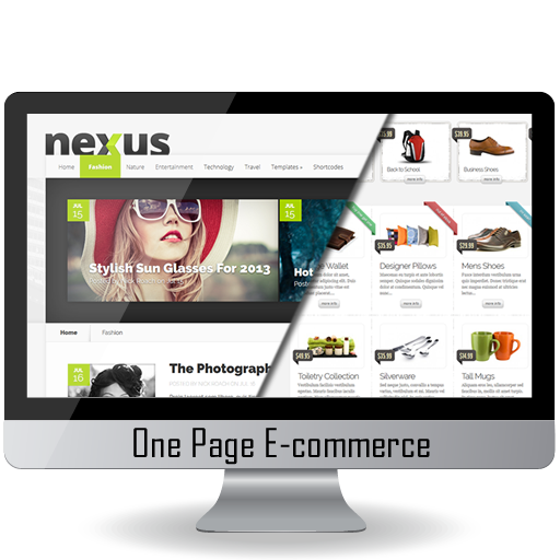 One Page Website & Shop – 1 pages + 2 items